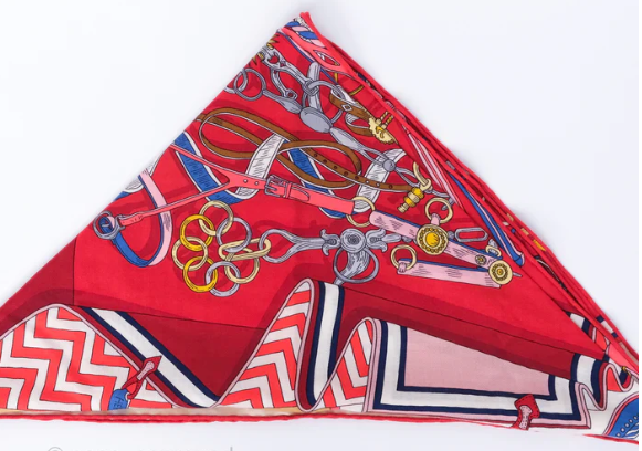 Hermes 140cm Cashmere/Silk Large Triangle Scarf - Bouquets Sellier - in Box