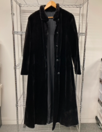 Shared mink long coat, black, 1 piece B1114YL4CE