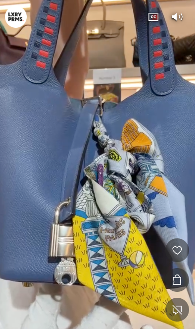 Hermes Picotin 18 Blue Bag Epsom