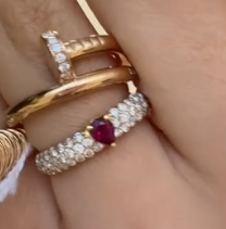 K18 Ruby Ring R0.265 D0.414 3.2g GRJ J11145DGPG