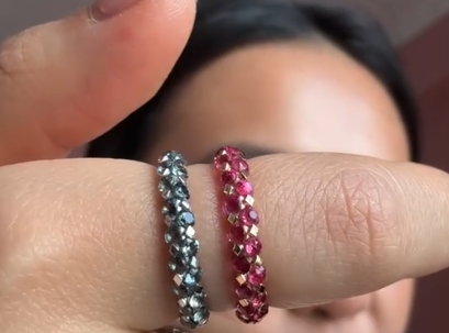 SEN BY SANDY HOT PINK SPINEL RING YG AVCHK389