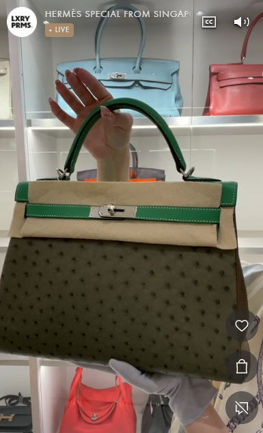 Hermes Kelly 32 Tri-Leather Vert Veronese Ostrich SKC8322H