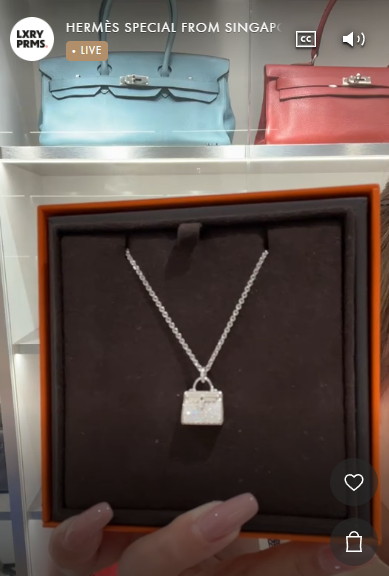 Hermes Amulette Kelly Necklace 18K WG/diamonds SYCYB1148