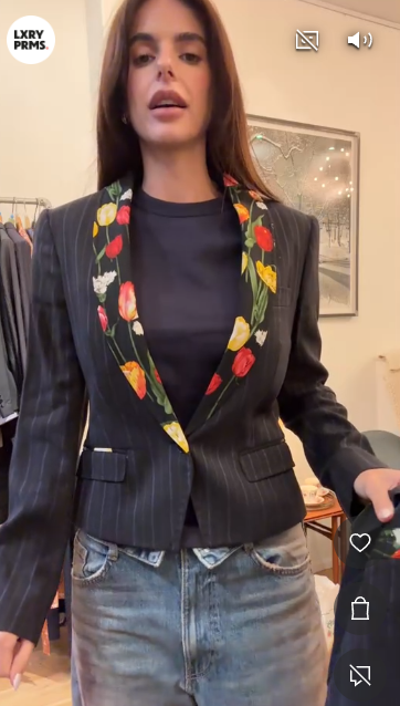 DOLCE GABBANA STRIPE AND FLOWER SUIT AGC2978