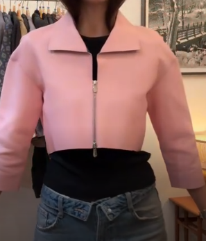 Christian Dior Short pink leather jacket AGC3027