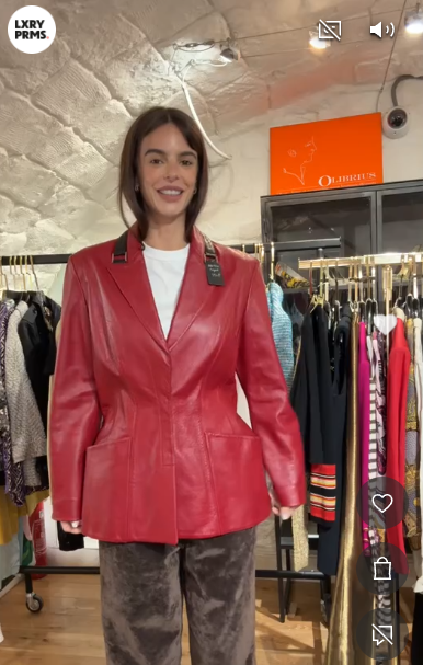 Mugler Red Lambskin Jacket AGC3426