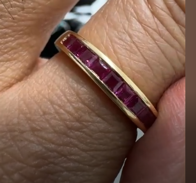 K18 RUBY 0.85 YG RING 26-11119