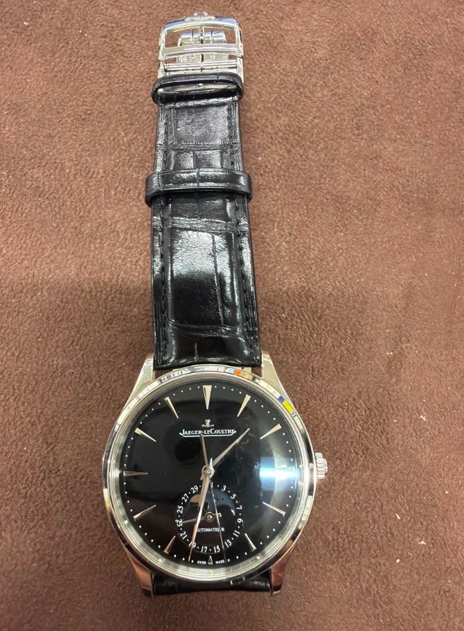 JAEGER-LECOULTRE Black Face 109.8.A5. S/Q1368471 Calf Watch 2700042886546