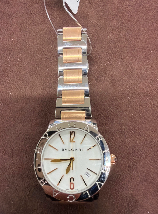 BVLGARI White Face BBL37S Stainless Steel Watch 2700041623548