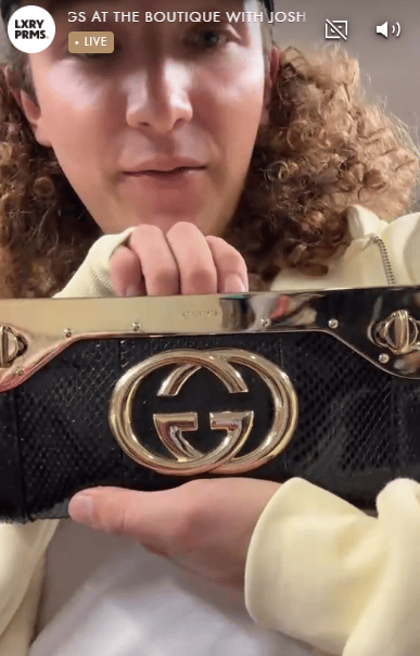 Gucci Gucci GG Snakeskin Britt Clutch Black