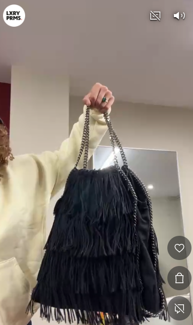 Stella McCartney Fringe Falabella Bag Black
