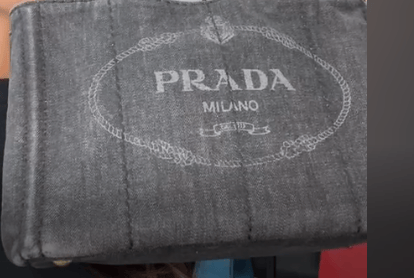 P26030290 Prada Canapa Tote Grey Denim