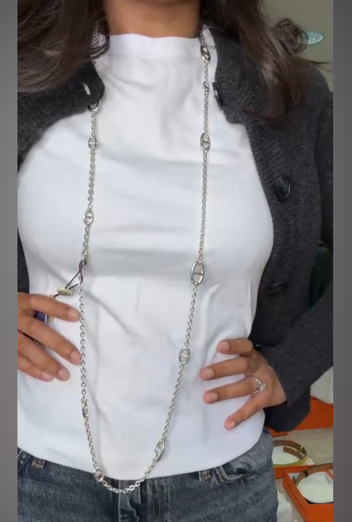 Hermes faradole necklace 120cm ALC4101