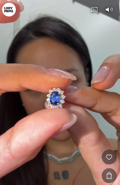 Sapphire Studs in Pt900 / S0.78ct / S0.64ct 6615 JJC0649
