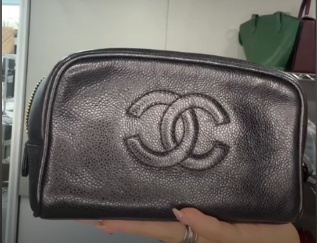 CHANEL CC Mark Pouch Caviar Black G B0420QGNPA