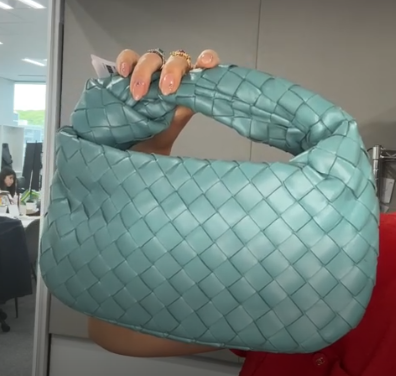 BOTTEGA VENETA Mini Jodie Leather Turquoise B04234J2KP