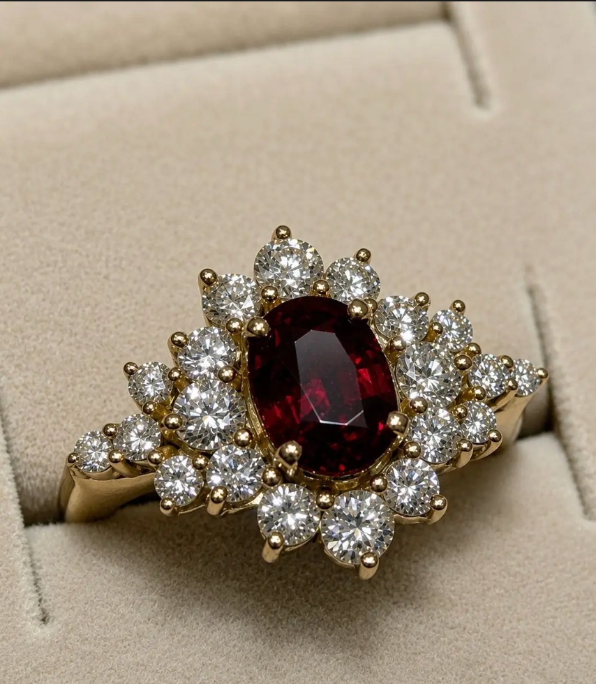 Ruby Diamond Ring in 18K / R 1.58ct / D 2585 JJC0818