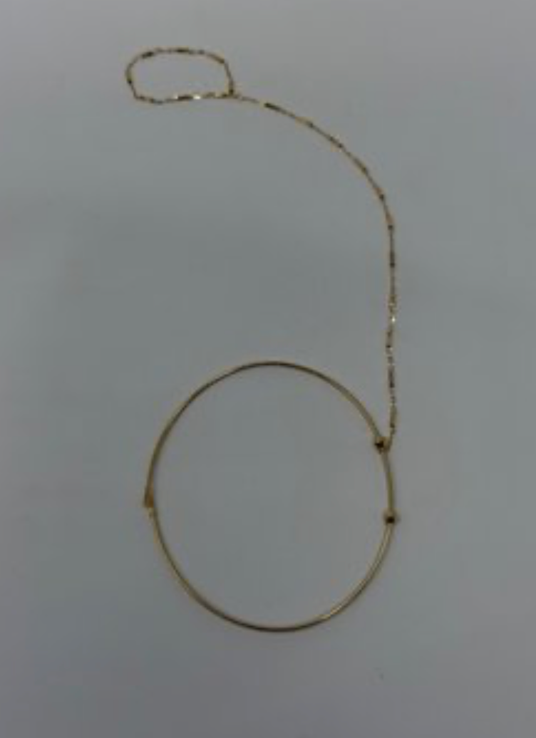 18ky 1.82g open cuff hand chain AFI039