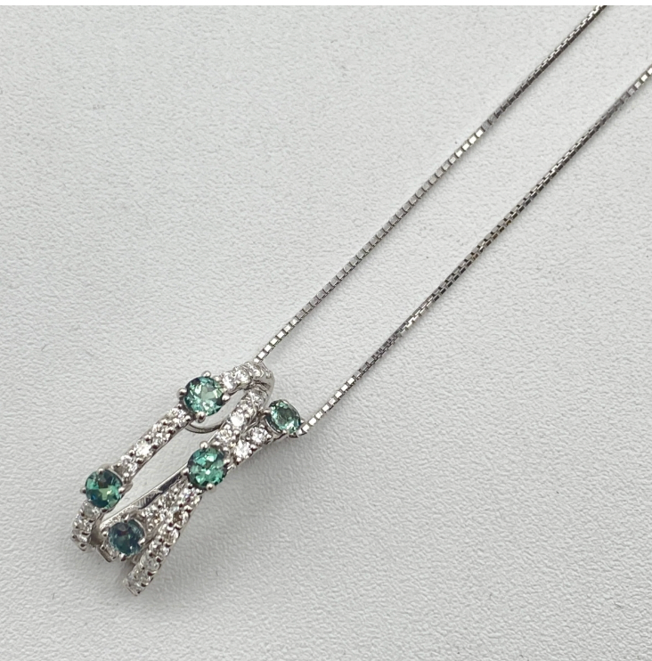 K18WG Alexandrite Penneck AL0.72 D0.50 5.5g GRJ 55092