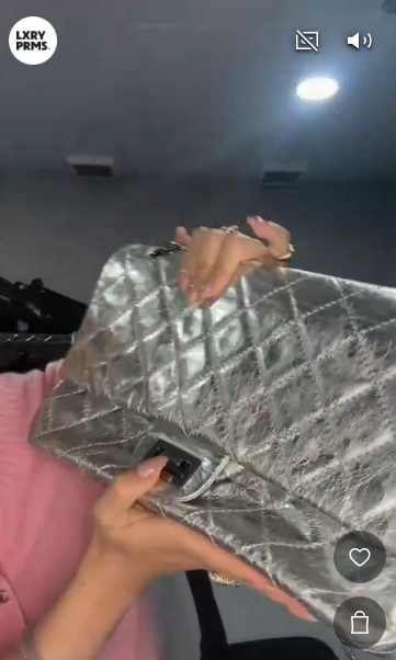 CHANEL 2.55 Large Double Flap Calf Silver SV B0520XHWGK