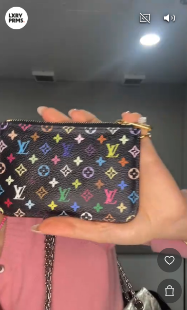 LOUIS VUITTON Multicolor Pochette Cles Black M93735 B0523VLN3U
