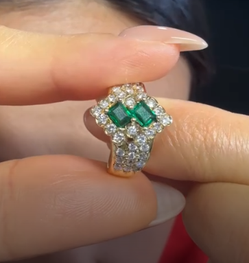 18k 8.4 YG 0.48 ct emerald Emerald Ring 1J0529GAKMZ