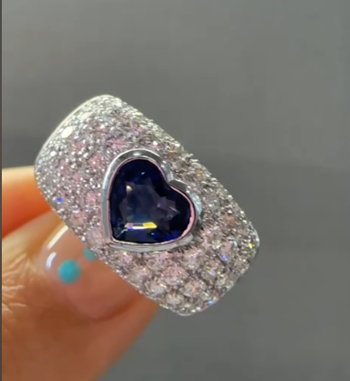 1.22 ct sapphire 1.81 diamond 18 WG 1J0529WFLVU