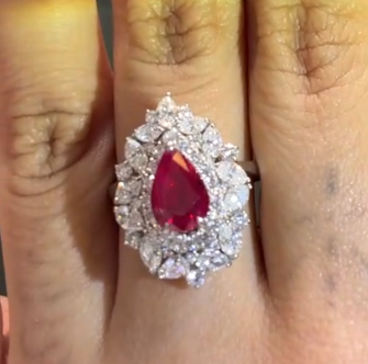 2.28ct BURMA, D1.74ct set in PT900 JJC