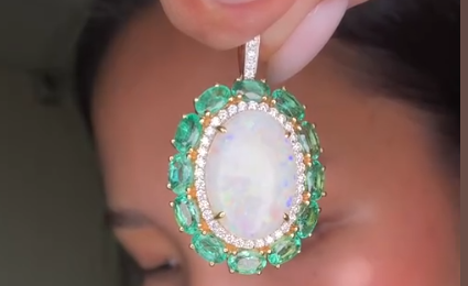 White Opal Pendant