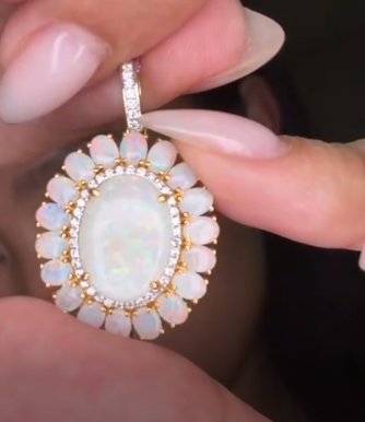 White Opal Pendant