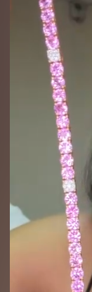 8.26ct Pink Sapphire Tennis Bracelet (18cm) 12266 JJC5554