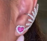 Earring in 18K WG - Ruby 0.80 + D0.26 1029293 JJC2713