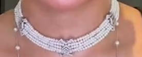 Chocker in 18K WG - Pearl + D1.70 940887 JJC2329