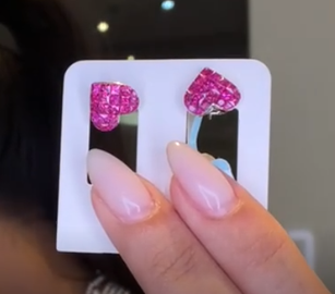 Earring in 18K WG - Ruby 2.28 1029070 JJC2490