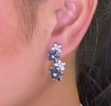 Earring in 18K WG - Sapphire 4.80 + D0.40 1014872 JJC1678