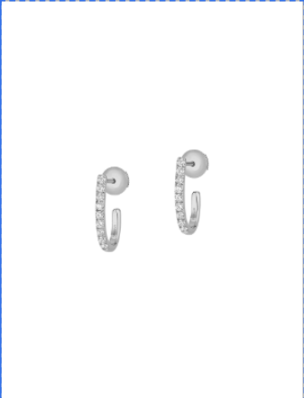 Messika Gatsby One Size 18K White Gold Diamond Ear Pin ALTC0920