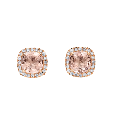 Bucherer One Size 18K Rose Gold Morganites Diamond Blush Ear Pin ALTC0948