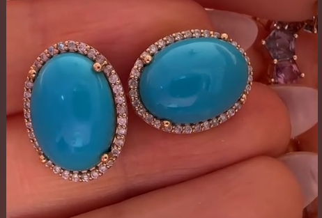 TURQUOISE ESRRINGS AVCHK489