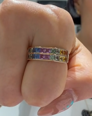 K18 Colored Gemstone Ring AVC2183