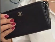 CHANEL Caviar Black Coco Mark Long Wallet B0702ADQAH