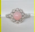 Pt950 Conch Pearl Ring CP 2.32 D 0.76 Sz 6 5.1 g RLPR6