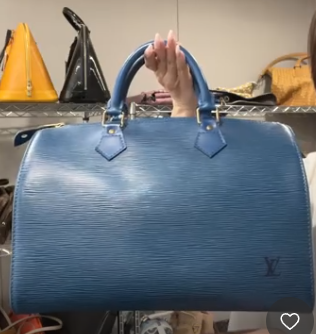 LOUIS VUITTON Epi Speedy 30 Blue M43005 B0611X98SW