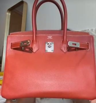 Hermes Birkin 30 Palladium Hardware Brick Red AKC1295