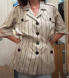 YVES SAINT LAURENT striped safari style shirt AGC3822