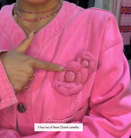 CHANEL 2021S PINK DENIM JACKET FT102343