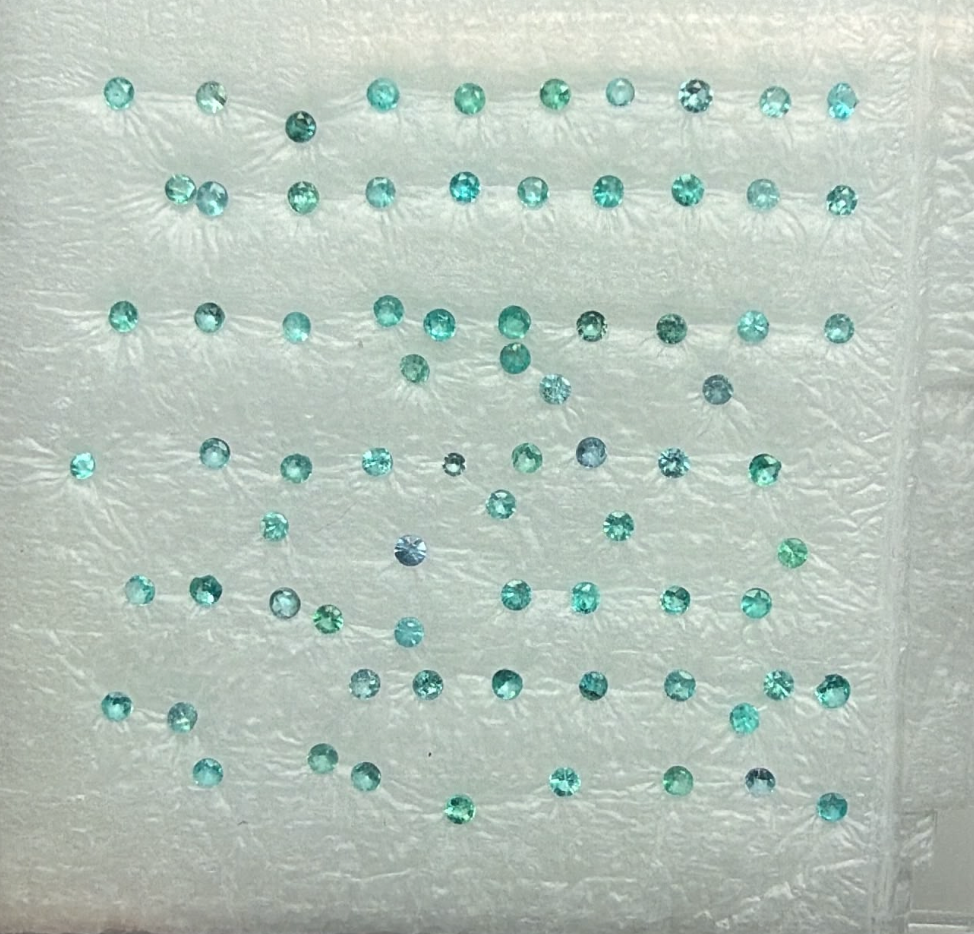 0.88ct ROUND SHAPE BRAZIL PARAIBA SET DXBCS6086