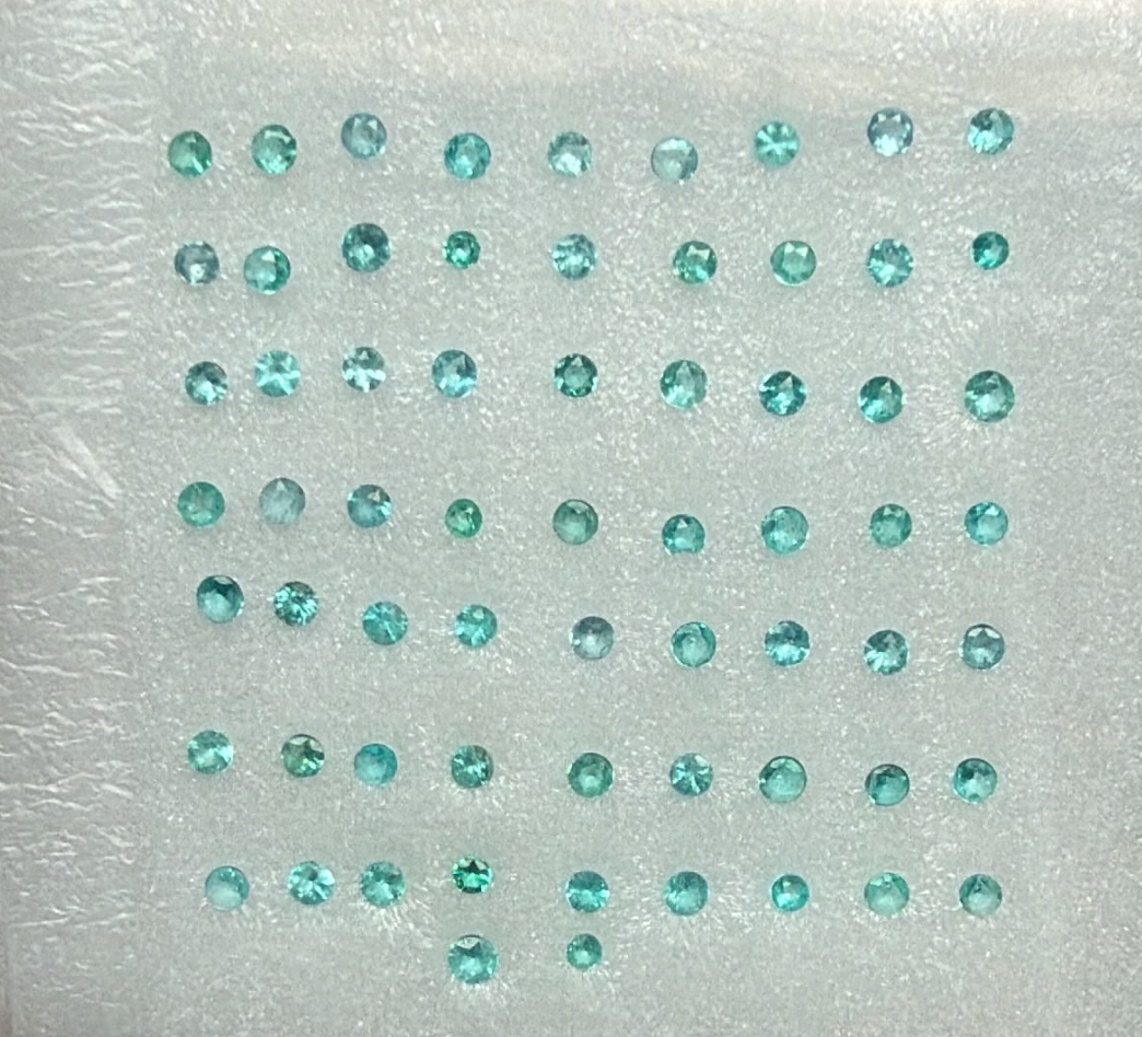 1.13ct ROUND SHAPE BRAZIL PARAIBA SET DXBCS6088