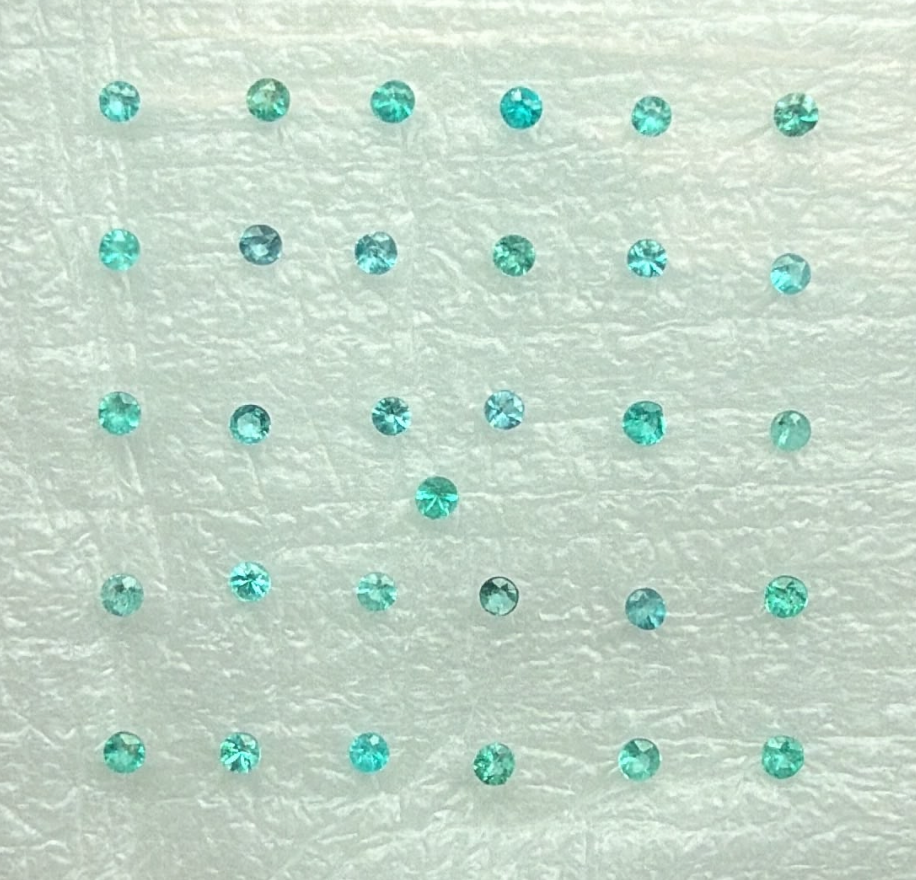 0.75ct ROUND SHAPE BRAZIL PARAIBA SET DXBCS6089