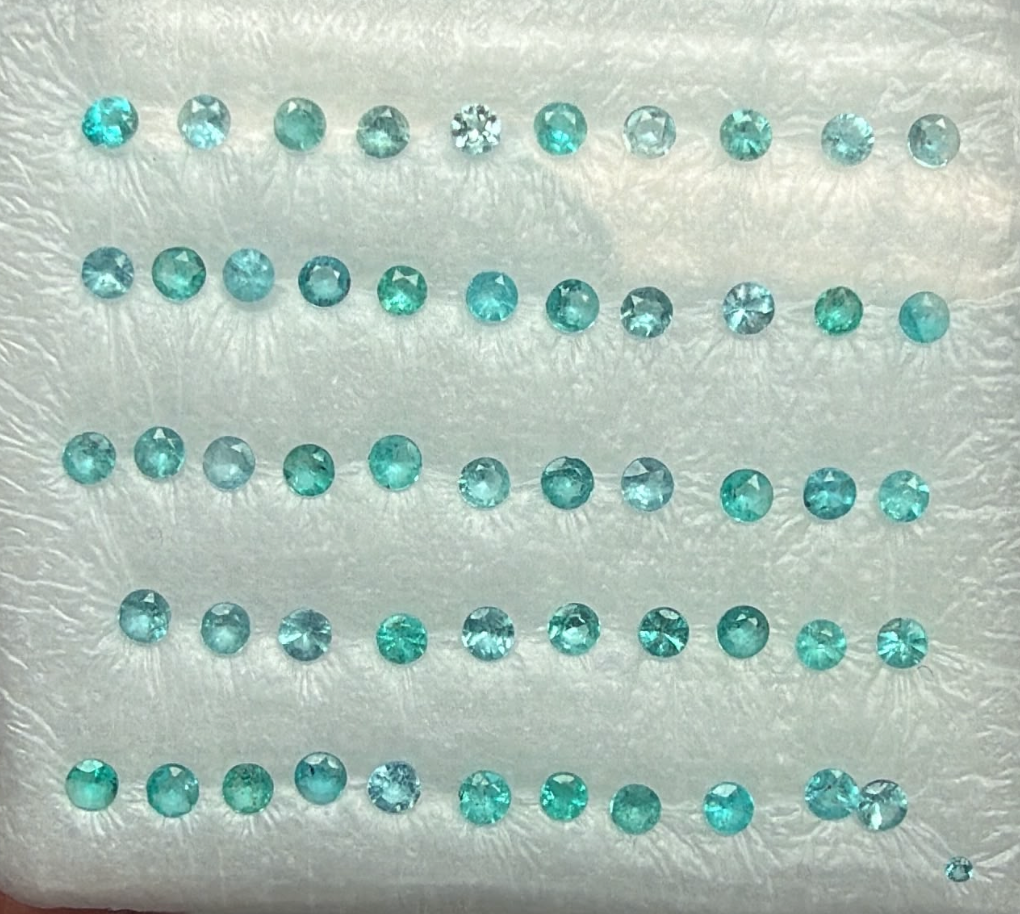 2.23ct ROUND SHAPE BRAZIL PARAIBA SET DXBCS6090