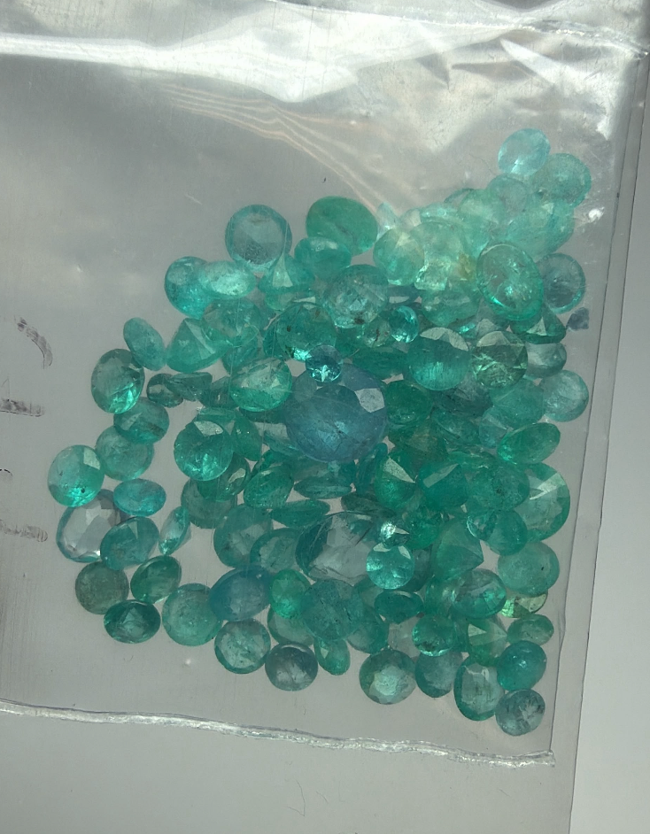 8ct ROUND SHAPE BRAZIL PARAIBA SET DXBCS6092
